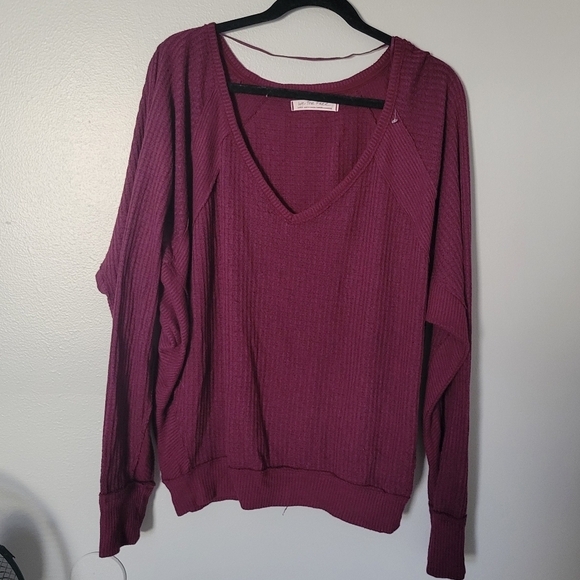 Free People We The Free Santa Clara Thermal Cotton Bohemian Shirt. Size L - Picture 2 of 8